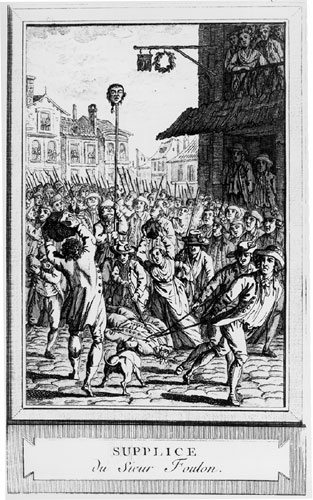 Supplice du Sieur Foulon. [Punishment of Foulon] Source: Museum of the French Revolution 86.115
