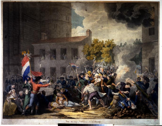 29. Prise de la Bastille, le 14 Juillet 1789 [Seizure of the Bastille, July 14, 1789]  Source: Photothèque des Musées de la Ville de Paris 2000CAR0210