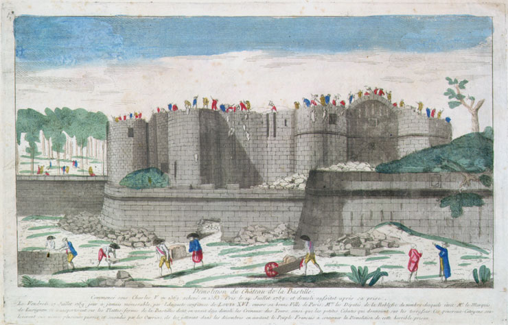 3. Démolition du Château de la Bastille. [Demolition of the Bastille]  Source: Museum of the French Revolution 84.660 
