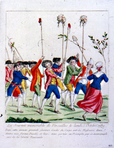 7. La Journée mémorable de Versailles, le lundi 5 Octobre 1789.  Source: Museum of the French Revolution 1990.46.72 